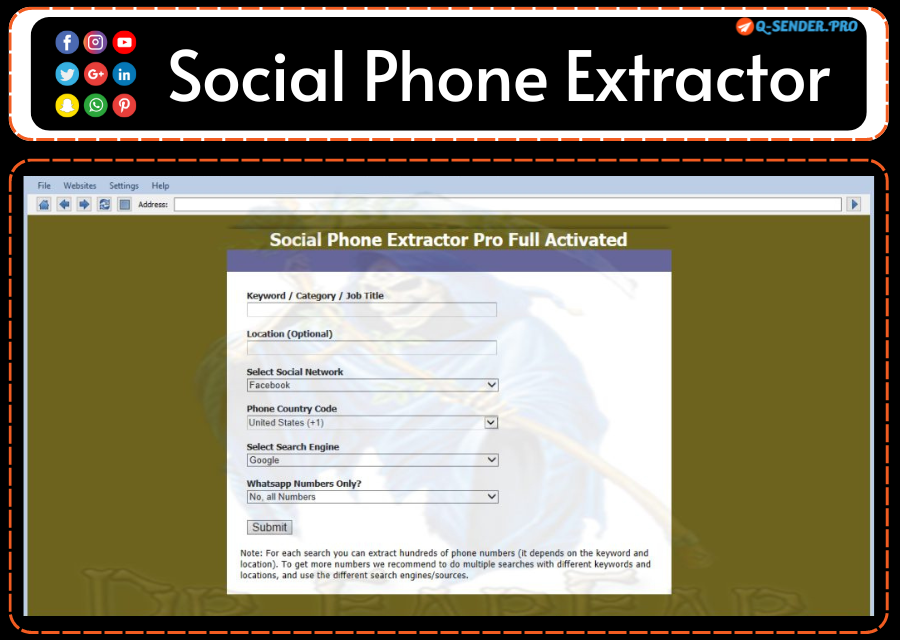 Social Phone Extractor Pro