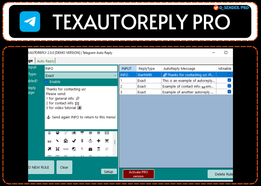 TEXAUTOREPLY PRO